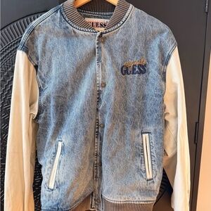 Guess Blue and Cream Jean Jacket